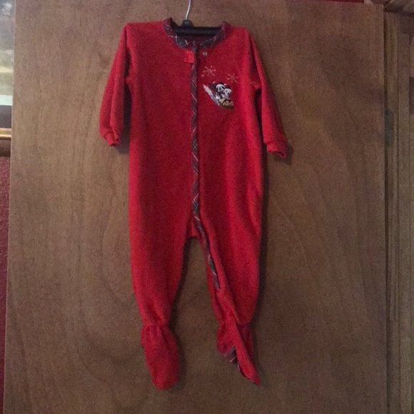 🎉 3 for $30🎉 Disney Store Mickey & Minnie baby onesie pajamas (OLCC) - Picture 1 of 5